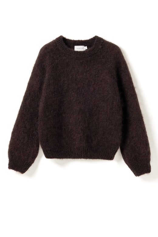 Noella - N-Latora Knit 15250002 - 1469 - Dark Brown Chocolate Strikbluser 