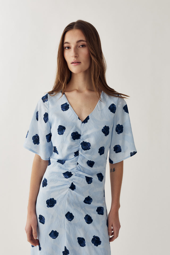 Noella - N-Lavina Dress 16500002 - 1510 - Delice Blue Print Kjoler 