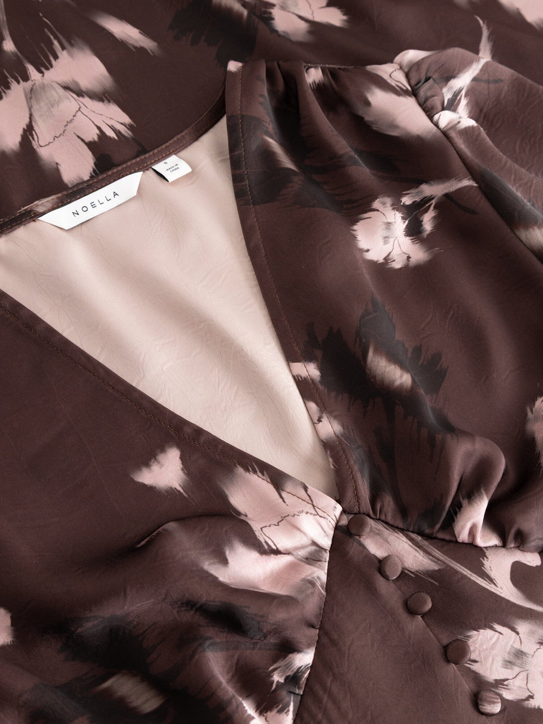 Noella - N-Lilith Dress 15910001 - 1473 - Dena Burgundy Print Kjoler 