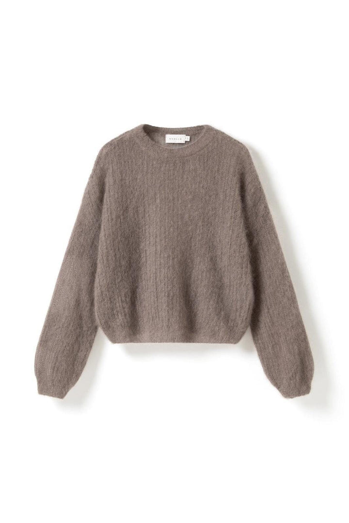 Noella - N-Lillee Knit 17030001 - 1438 - Timber Wolf Strikbluser 