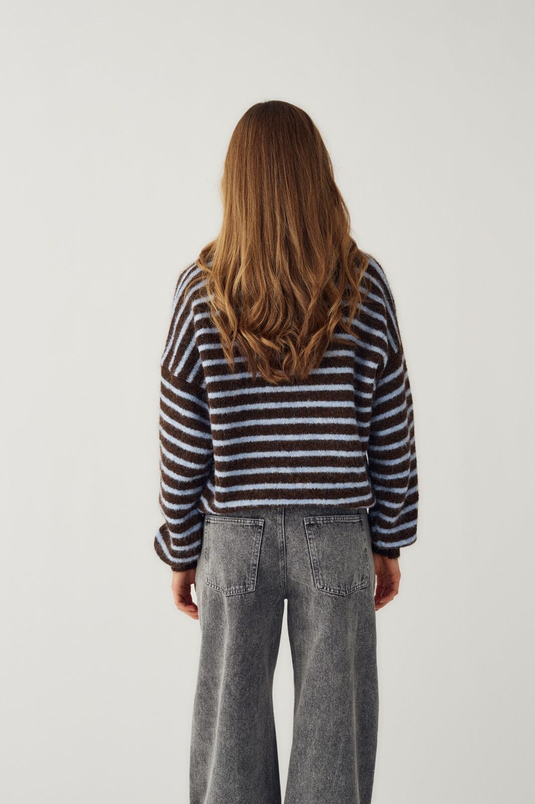 Noella - N-Mafalda Knit 16570001 - 1351 - Brown Blue Stripe