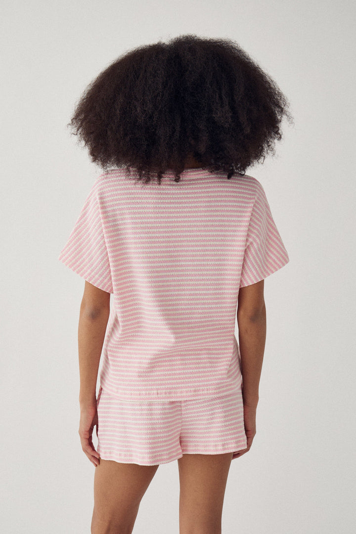 Noella - N-Maleah Top 15740001 - 1457 - Danni Blush Stripe T-shirts 