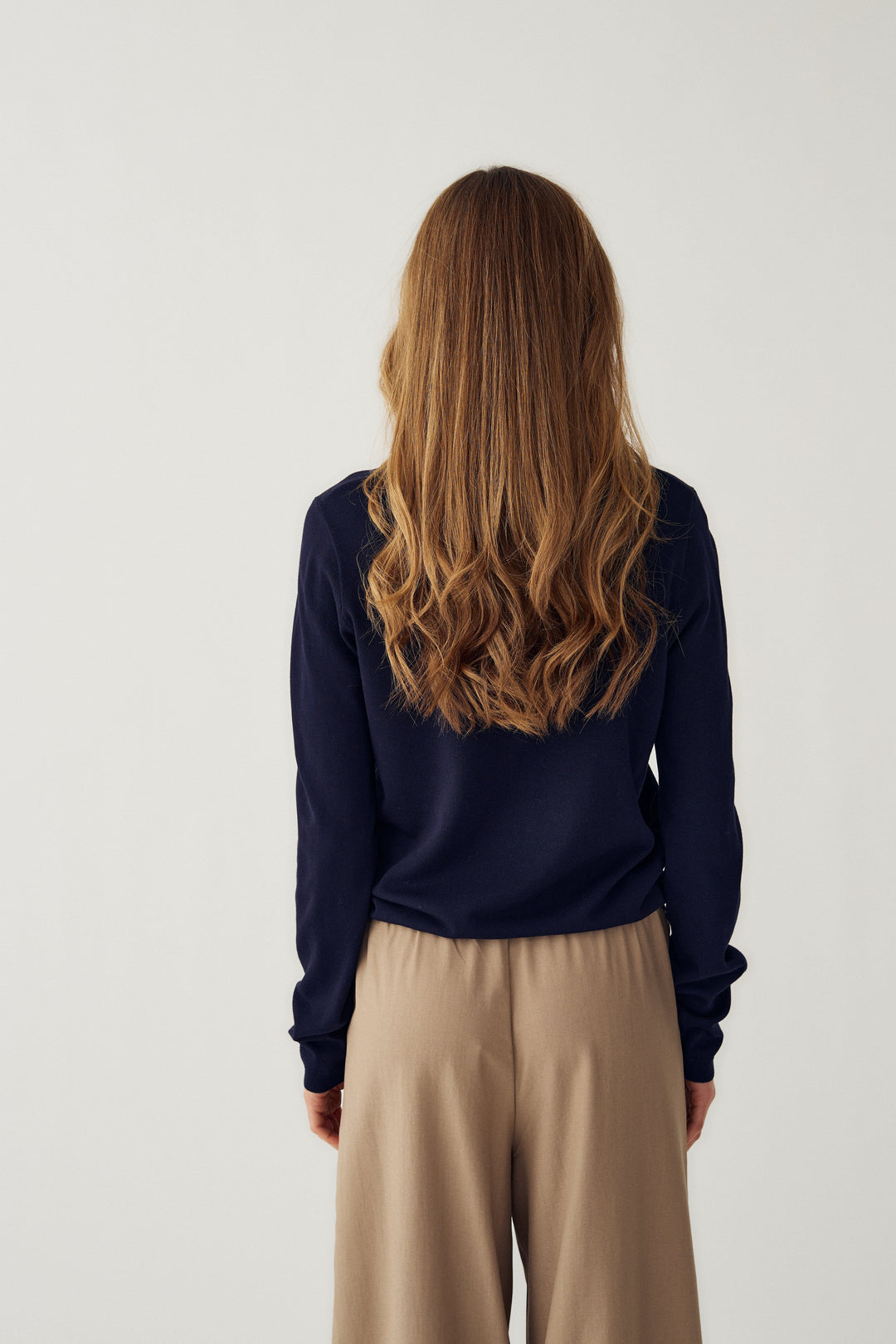 Noella - N-Mardine Knit 16020001 - 007 - Navy Strikbluser 