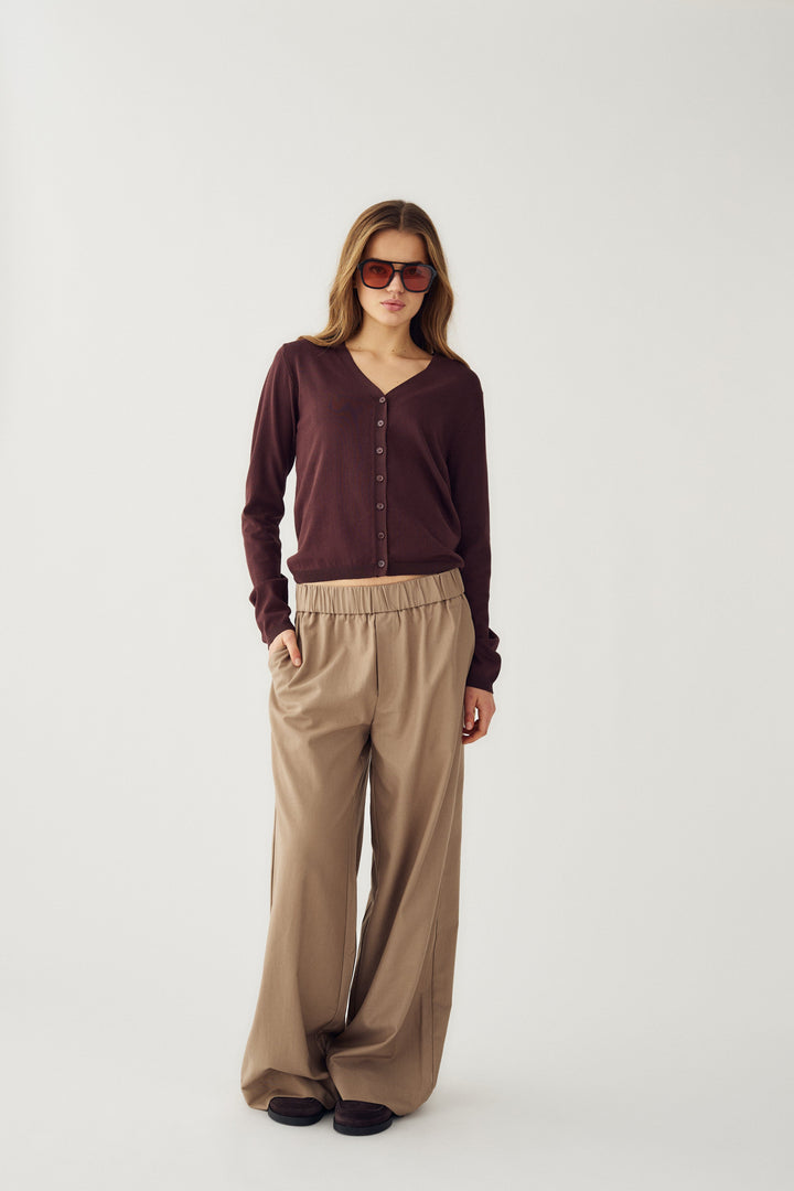 Noella - N-Marg Knit Cardigan 16020002 - 674 - Chocolate Cardigans 