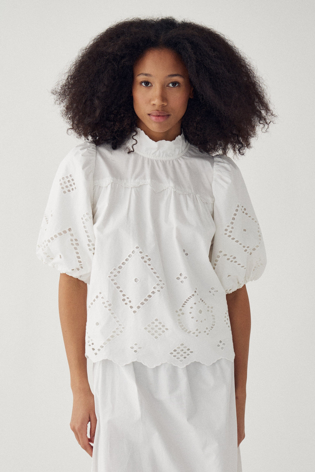 Noella - N-Marilyn Blouse 15070002 - 1249 - White Bluser 