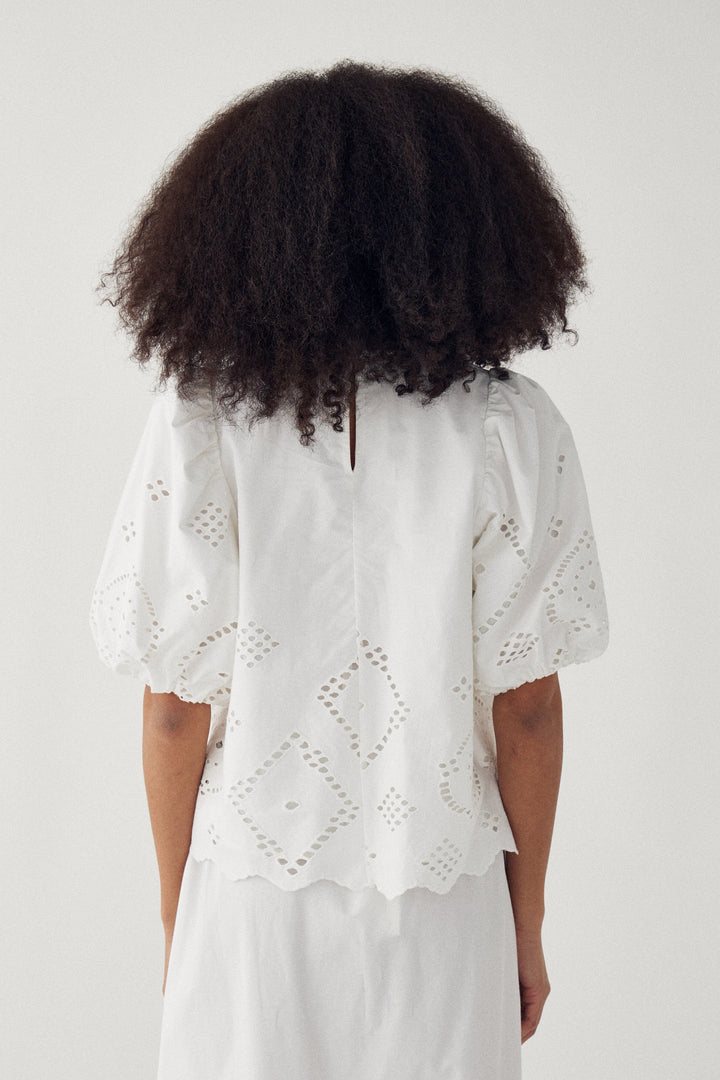 Noella - N-Marilyn Blouse 15070002 - 1249 - White Bluser 