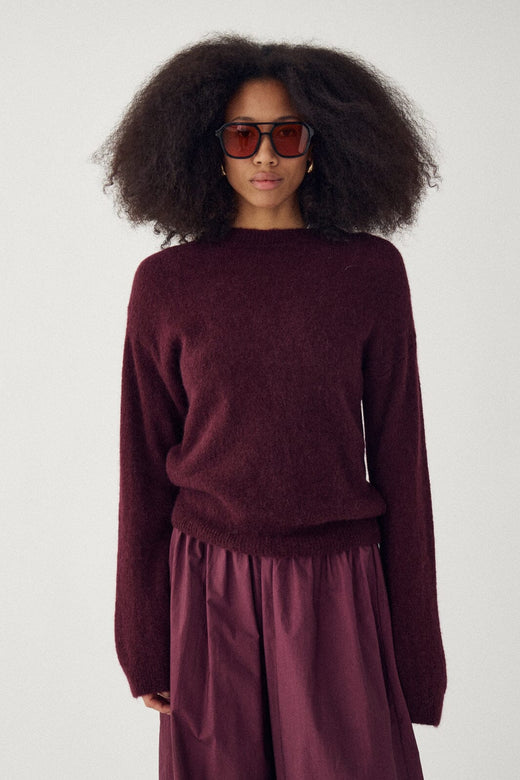 Noella - N-Martie Knit 14900002 - 1393 - Winetasting Strikbluser 