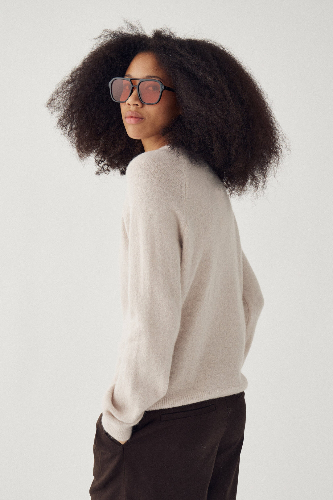 Noella - N-Marve Knit 14900005 - 1206 - Oyster Strikbluser 