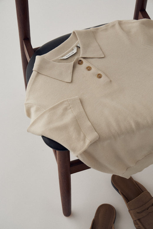 Noella - N-Maxine Ss Knit 14990003 - 1206 - Oyster Strikbluser 