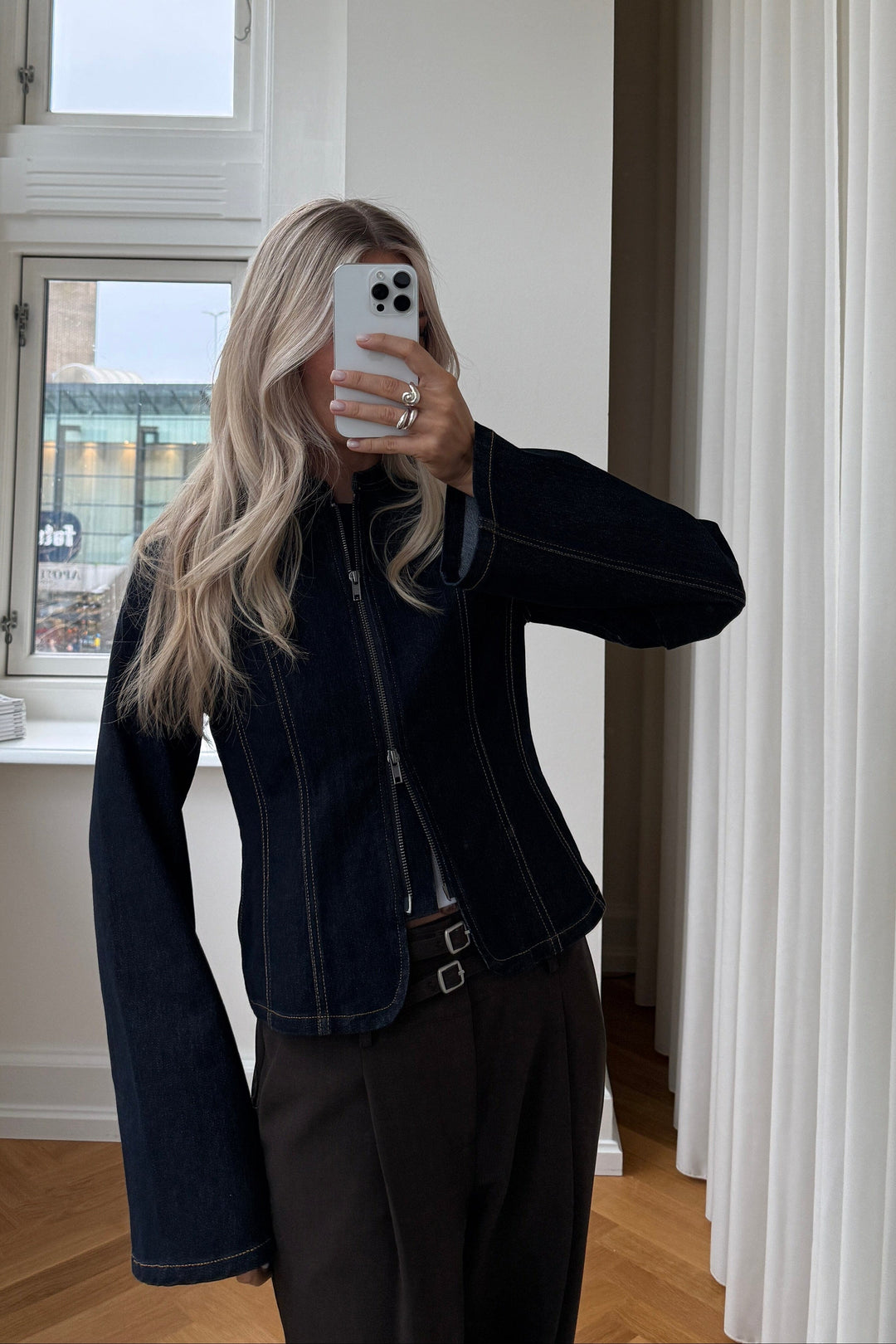 Noella - N-Mazie Jacket 15080001 - 1360 - Blue Unwashed Skjorter 