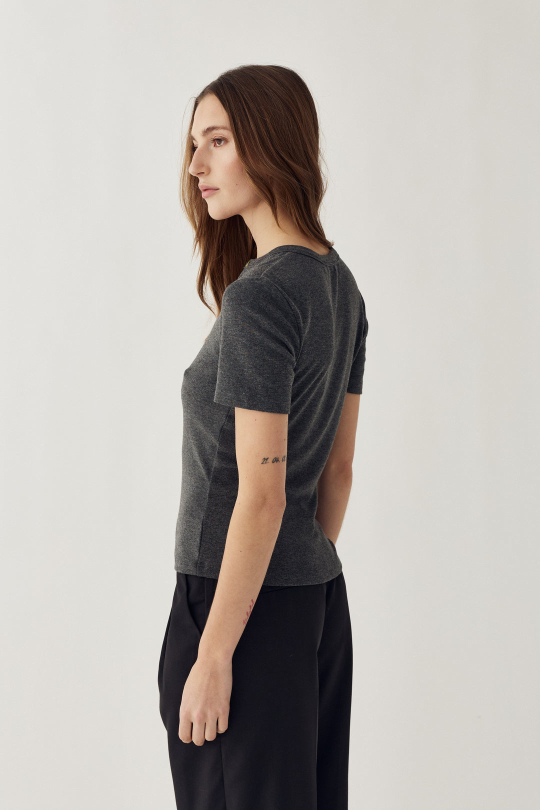 Noella - N-Milla Top 14090004 - 019 - Dark Grey Melange T-shirts 