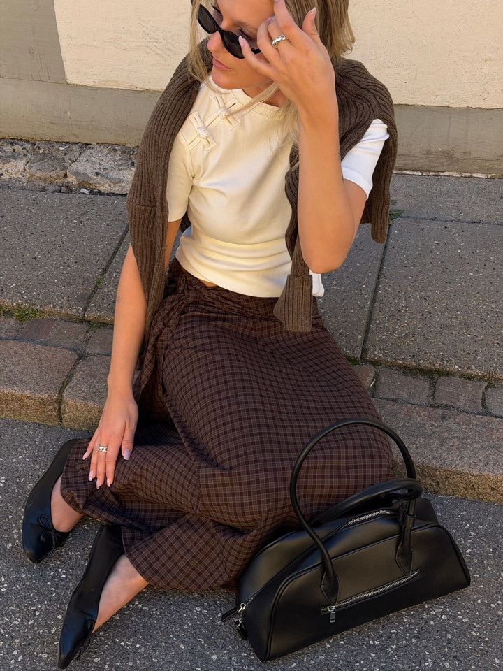 Noella - N-Mitty Skirt 16360002 - 1499 - Devana Brown Check Nederdele 