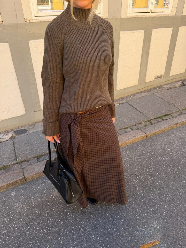Noella - N-Mitty Skirt 16360002 - 1499 - Devana Brown Check Nederdele 