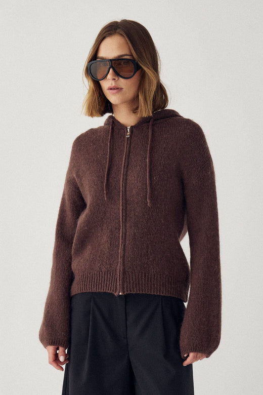 Noella - N-Myung Knit Cardigan 16460001 - 674 - Chocolate Cardigans 