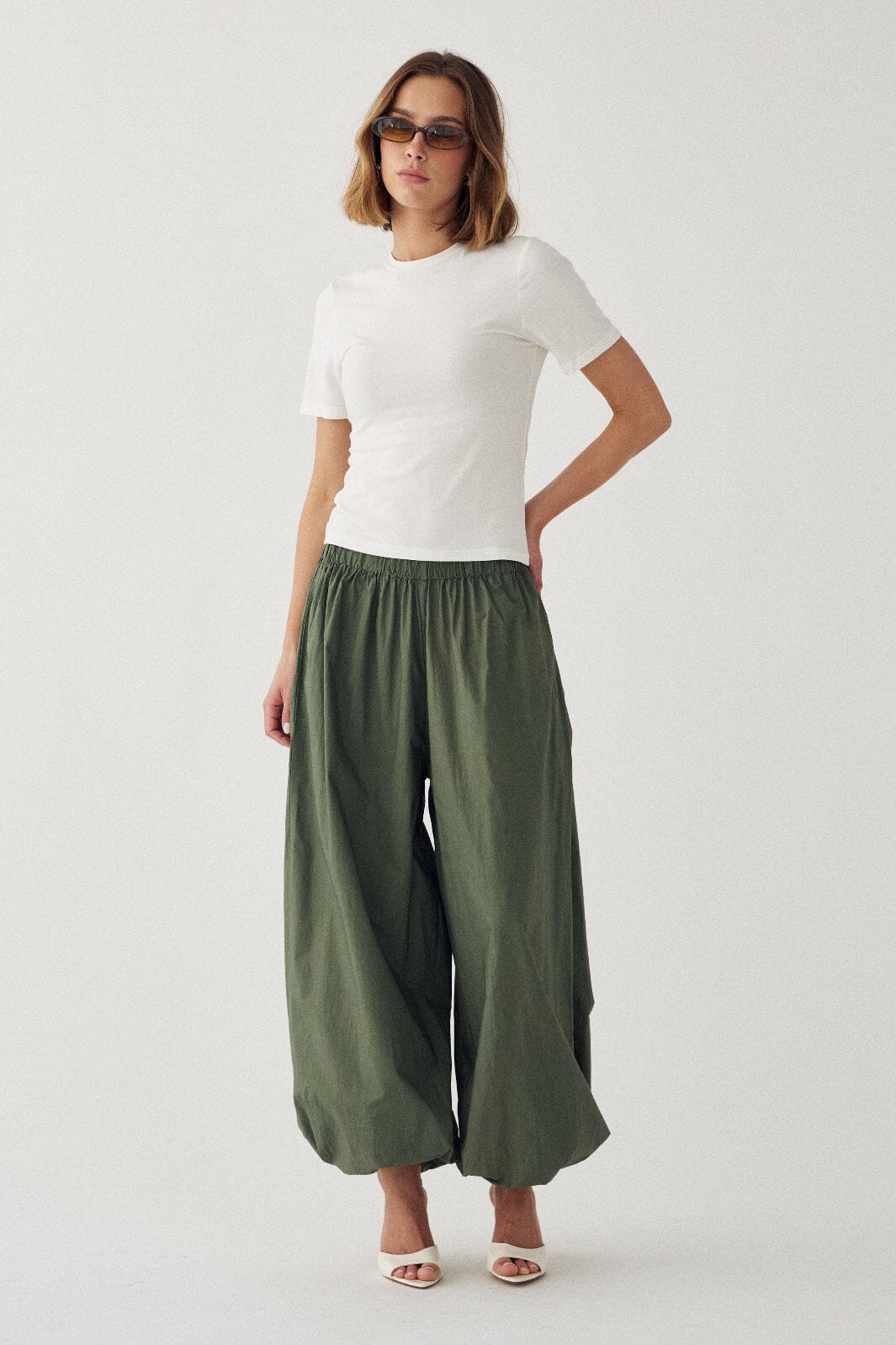 Noella - N-Nerine Pants 16610001 - 1468 - Green Leaf Bukser 