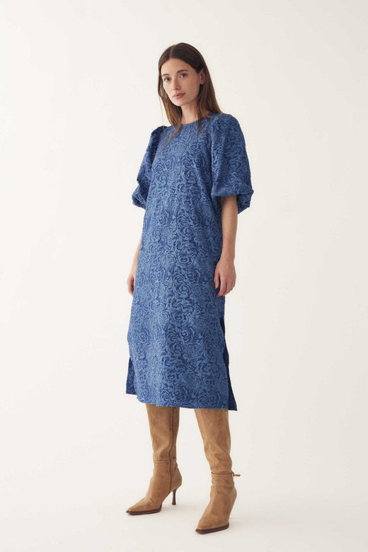 Noella - N-Pastis Long Dress 14840001 - 1004 - Dusty Blue Kjoler 