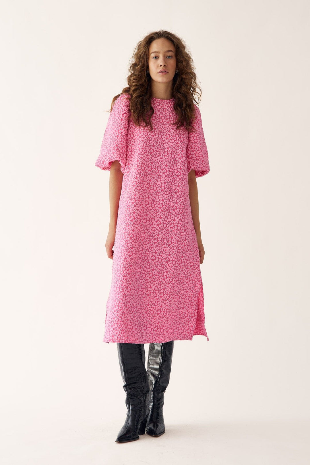 Noella - Reno Pastis Long Dress 11610005 - 031 Bright Pink Kjoler 
