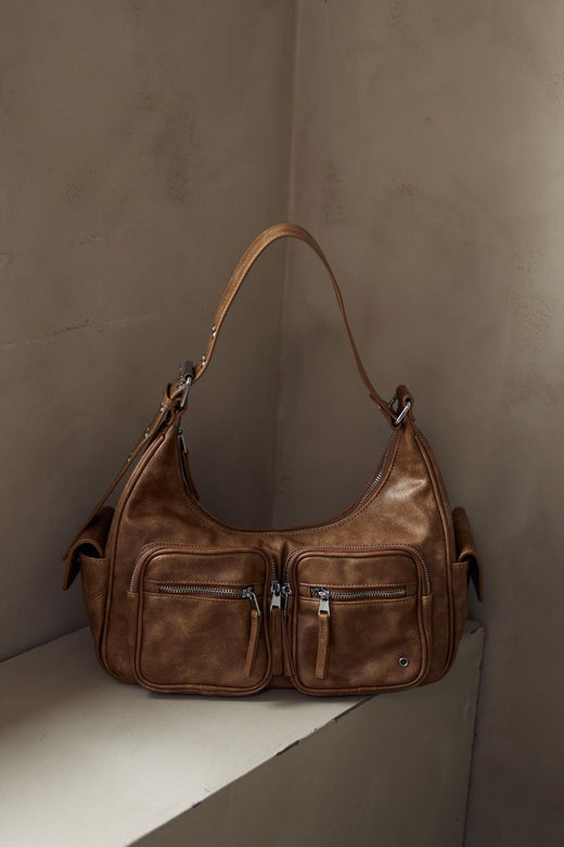 Noella - Tilda Bag - 1293 Brown Washed Leather Tasker 