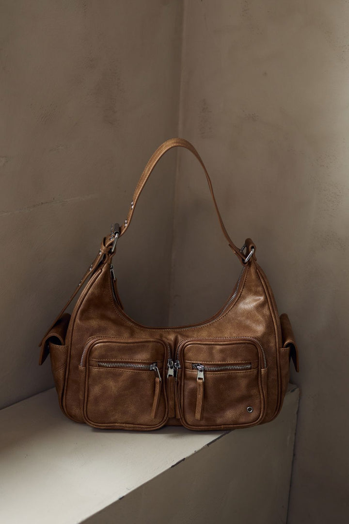 Noella - Tilda Bag - 1293 Brown Washed Leather Tasker 