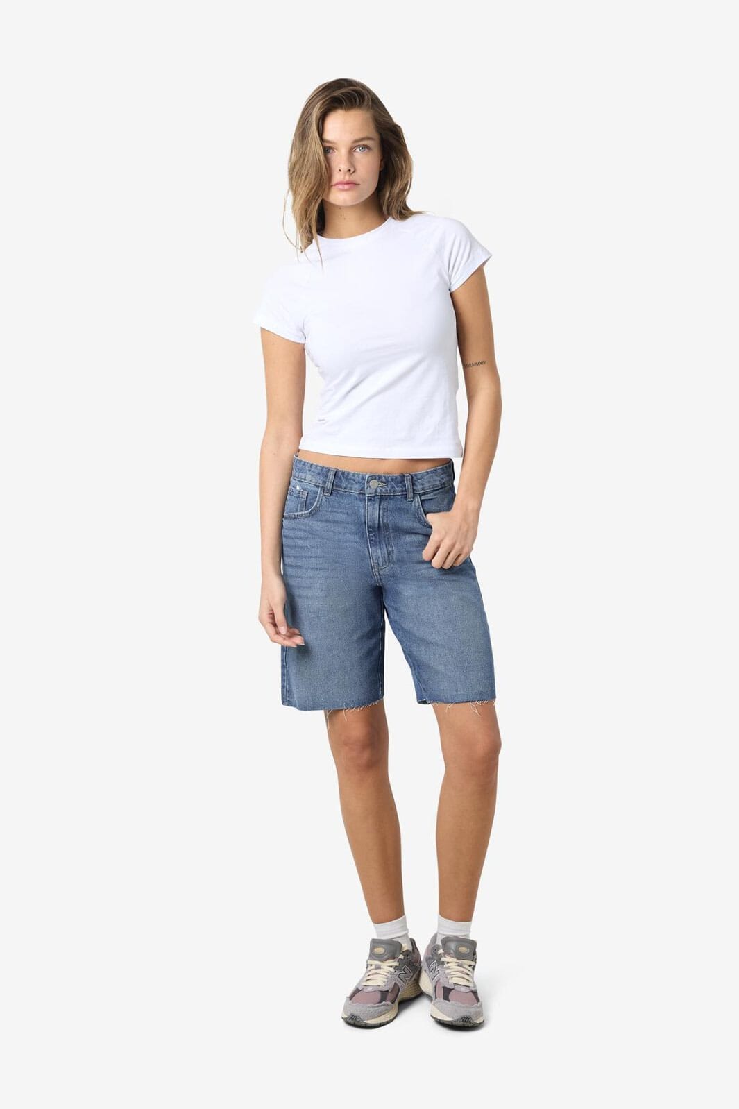 Noisy May - Nmholla Nw Loose Shorts Az426Mb - 4723673 Medium Blue Denim