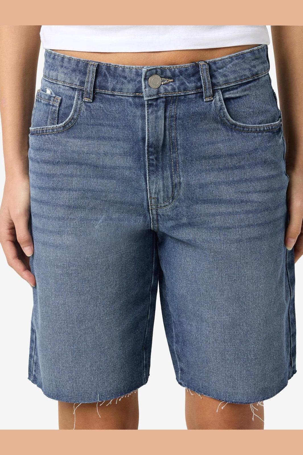 Noisy May - Nmholla Nw Loose Shorts Az426Mb - 4723673 Medium Blue Denim
