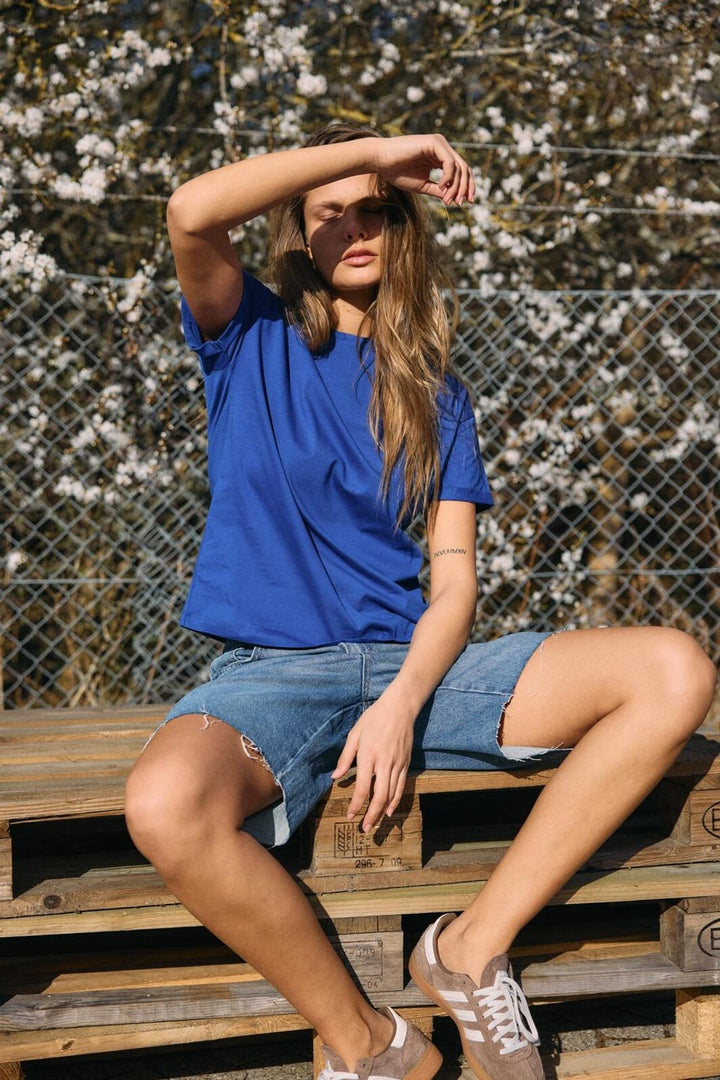 Noisy May - Nmholla Nw Loose Shorts Az426Mb - 4723673 Medium Blue Denim