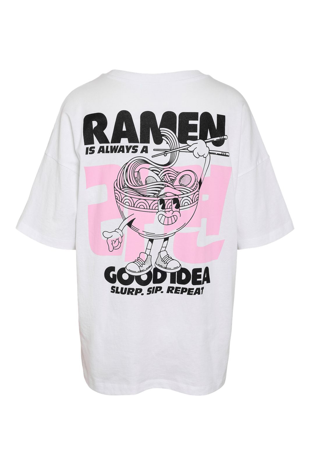 Noisy May - Nmida Ramen S/S T-Shirt - 4976535 Bright White Ramen