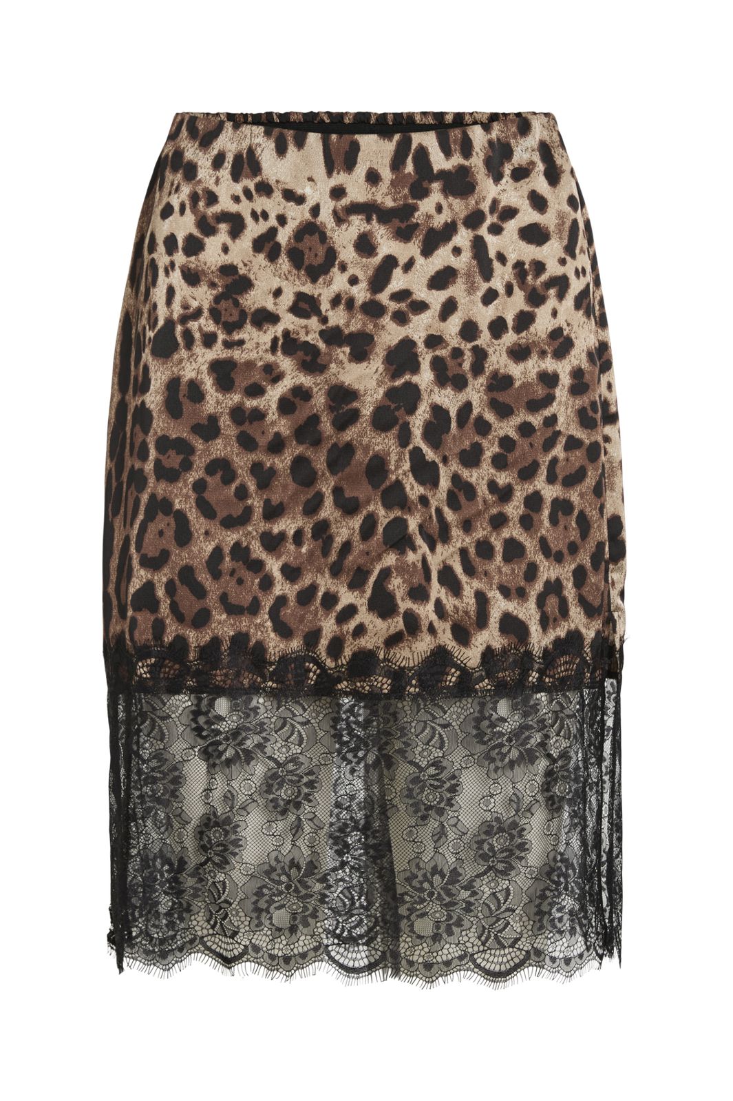 Noisy May - Nminferno Short Satin Lace Skirt - 5066315 Black Leo