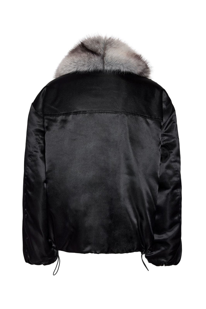 Noisy May - Nmivy Fur Collar Loose Bomber - 5155051 Black