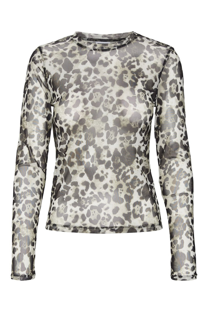 Noisy May - Nmjudith L/S Mesh Top Bg Fwd - 4067990 Black Leo