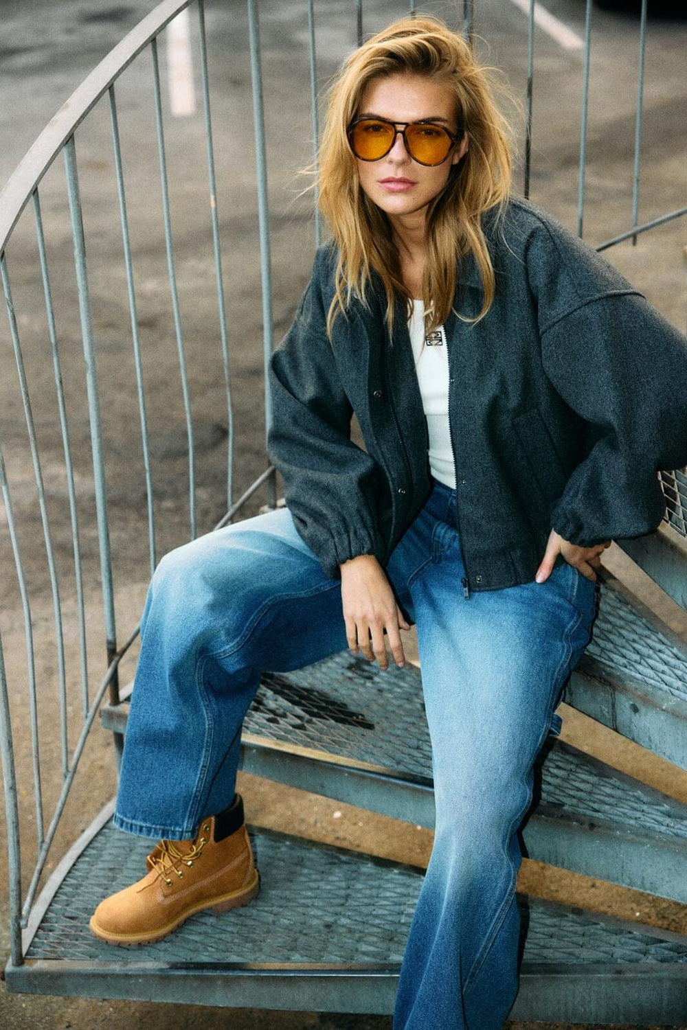 Noisy May - Nmjudy L/S Embr Top - 4863106 Cloud Dancer Black Embr