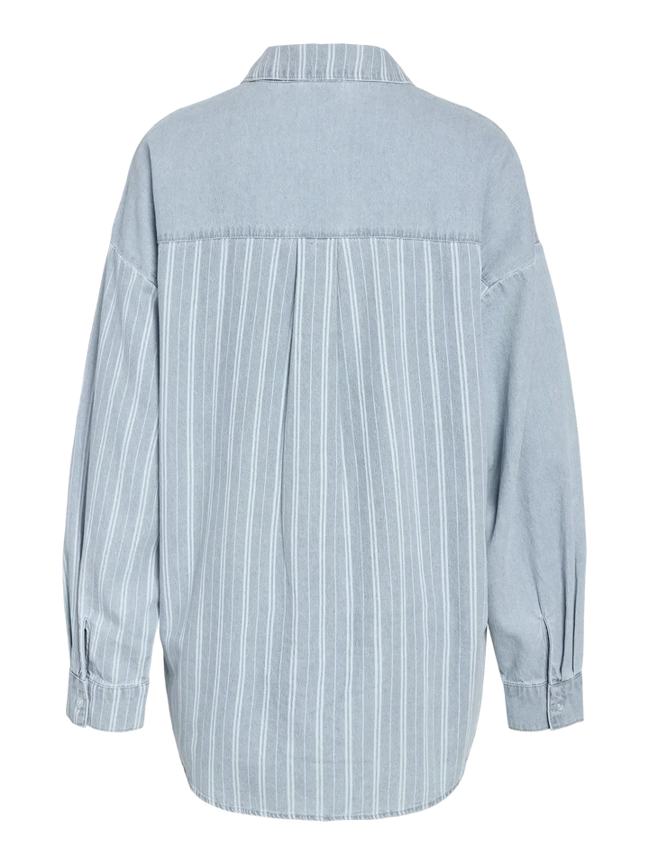 Noisy May - Nmkatri L/S Oversized Shirt Bs006Lb - 4943917 Medium Blue Denim Skjorter 