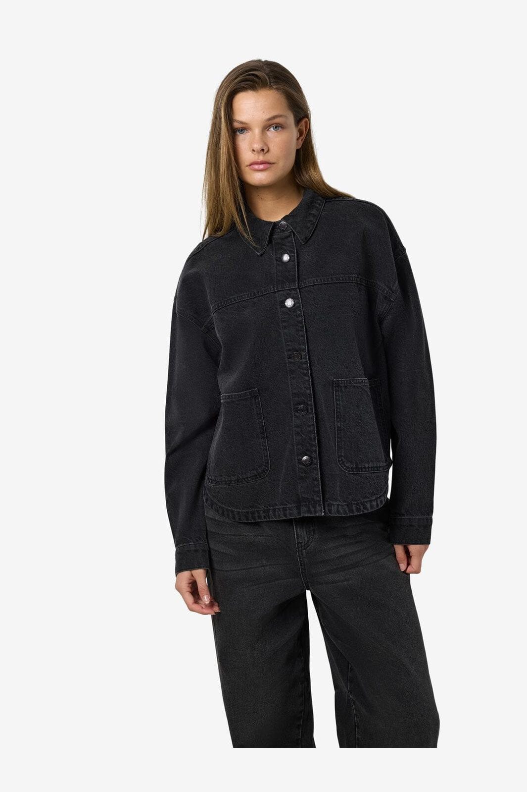 Noisy May - Nmkettie L/S Reg Jcket Vi559Bl - 4762548 Black Denim