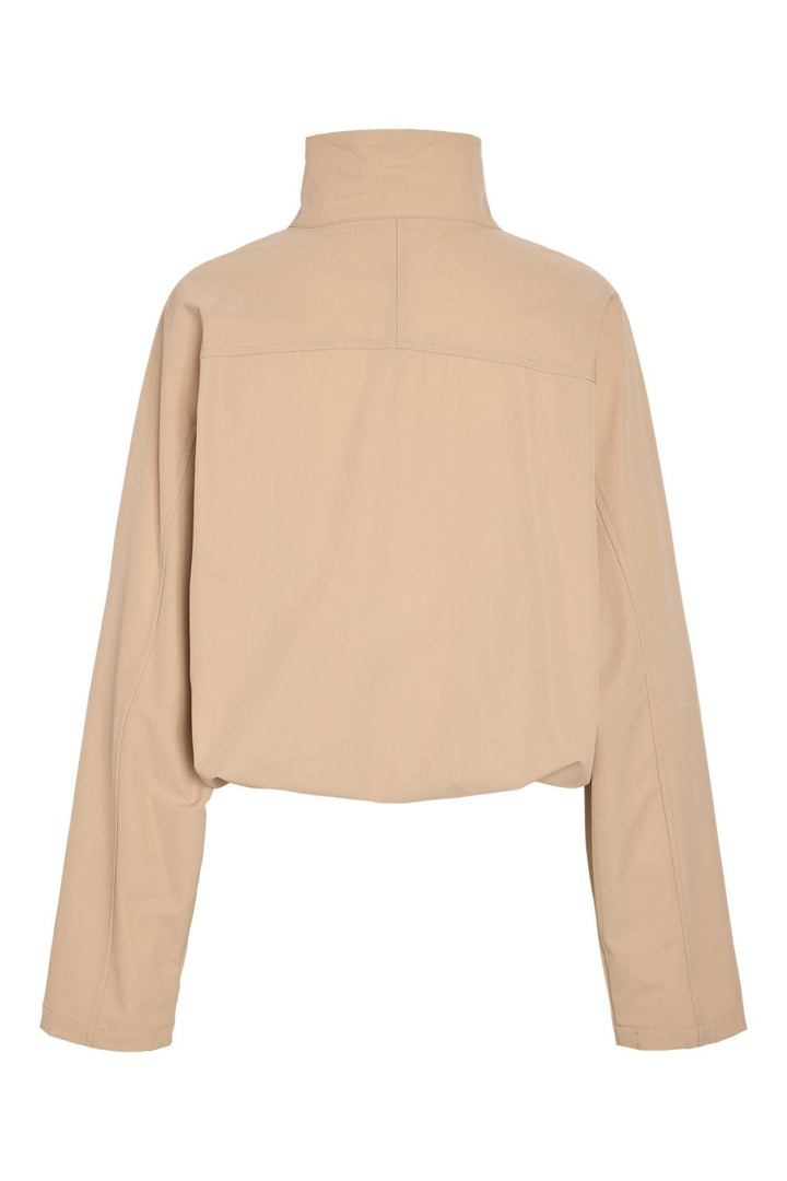 Noisy May - Nmkirby L/S Highneck Zip Jacket - 5091368 White Pepper