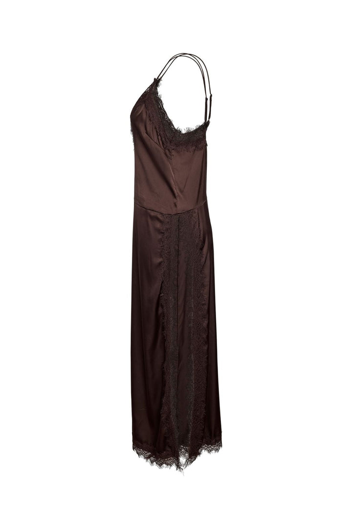 Noisy May - Nmlouise Sl Strap Lace Dress - 5081997 Chocolate Brown