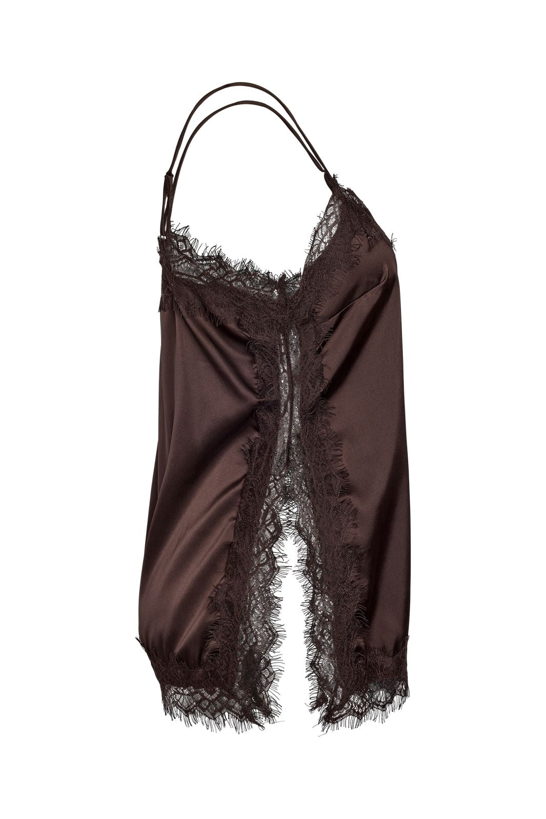 Noisy May - Nmlouise Sl Strap Lace Top - 5081990 Chocolate Brown
