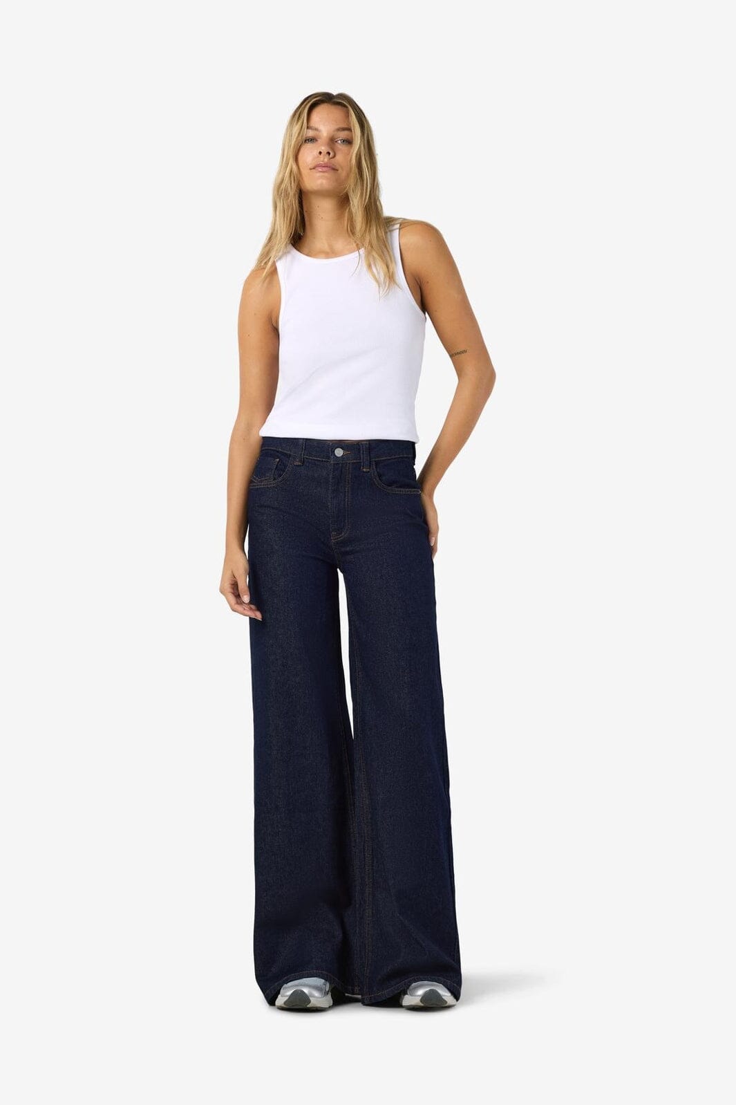 Noisy May - Nmnellie Palazzo Jeans Az477Db - 5026581 Dark Blue Denim