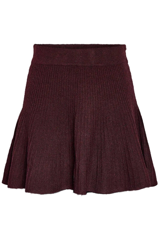 Noisy May - Nmnola Nw Pleated Knit Skirt Fwd - 4799000 Windsor Wine Nederdele 