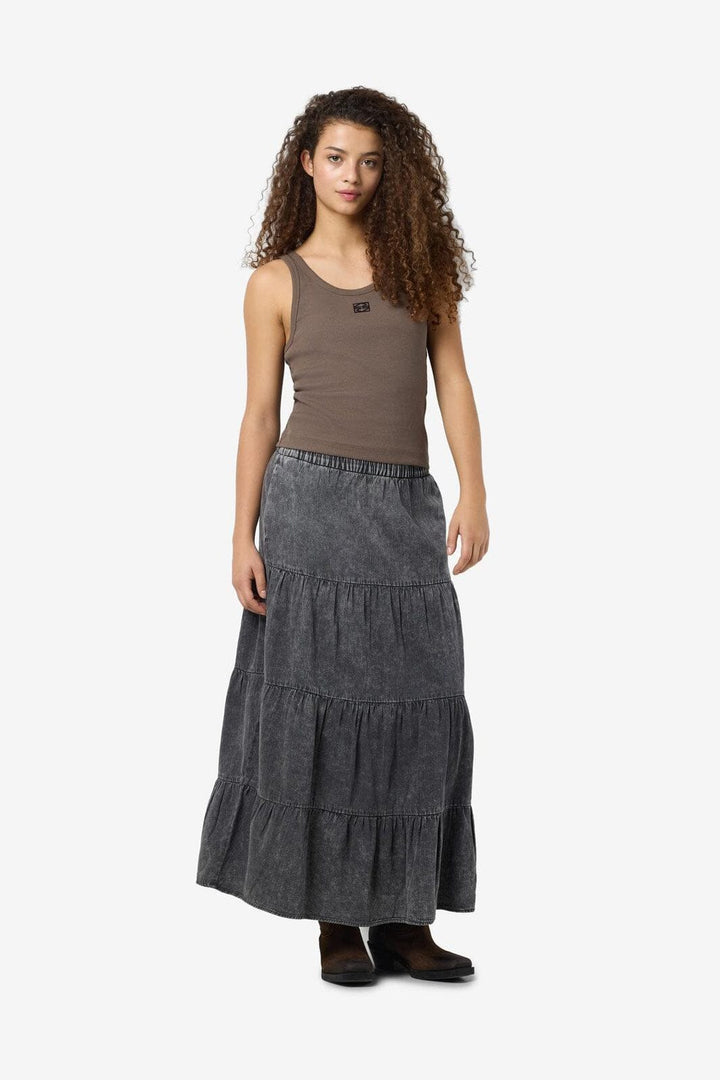 Noisy May - Nmoregon Nw Denim Acid Maxi Skirt Bl - 4777573 Black Washed