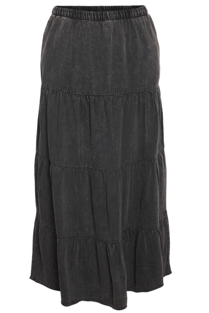 Noisy May - Nmoregon Nw Denim Acid Maxi Skirt Bl - 4777573 Black Washed