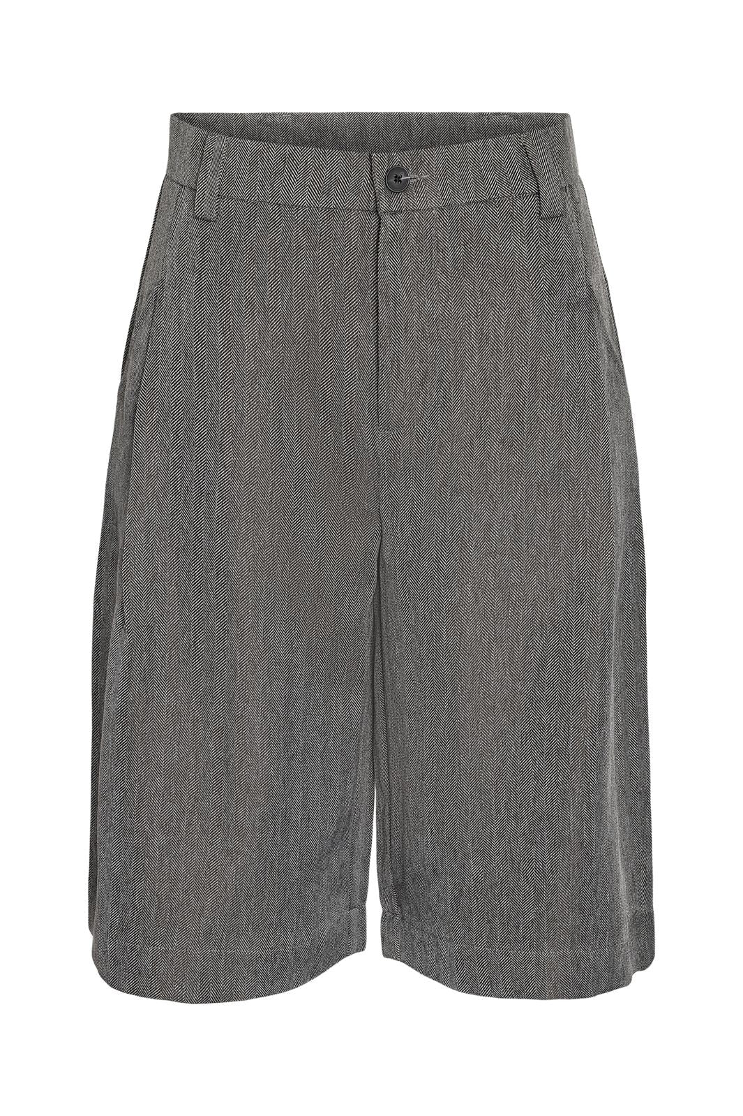 Noisy May - Nmremy Bermuda Shorts Tlr - 5056930 Dark Grey Herringbone