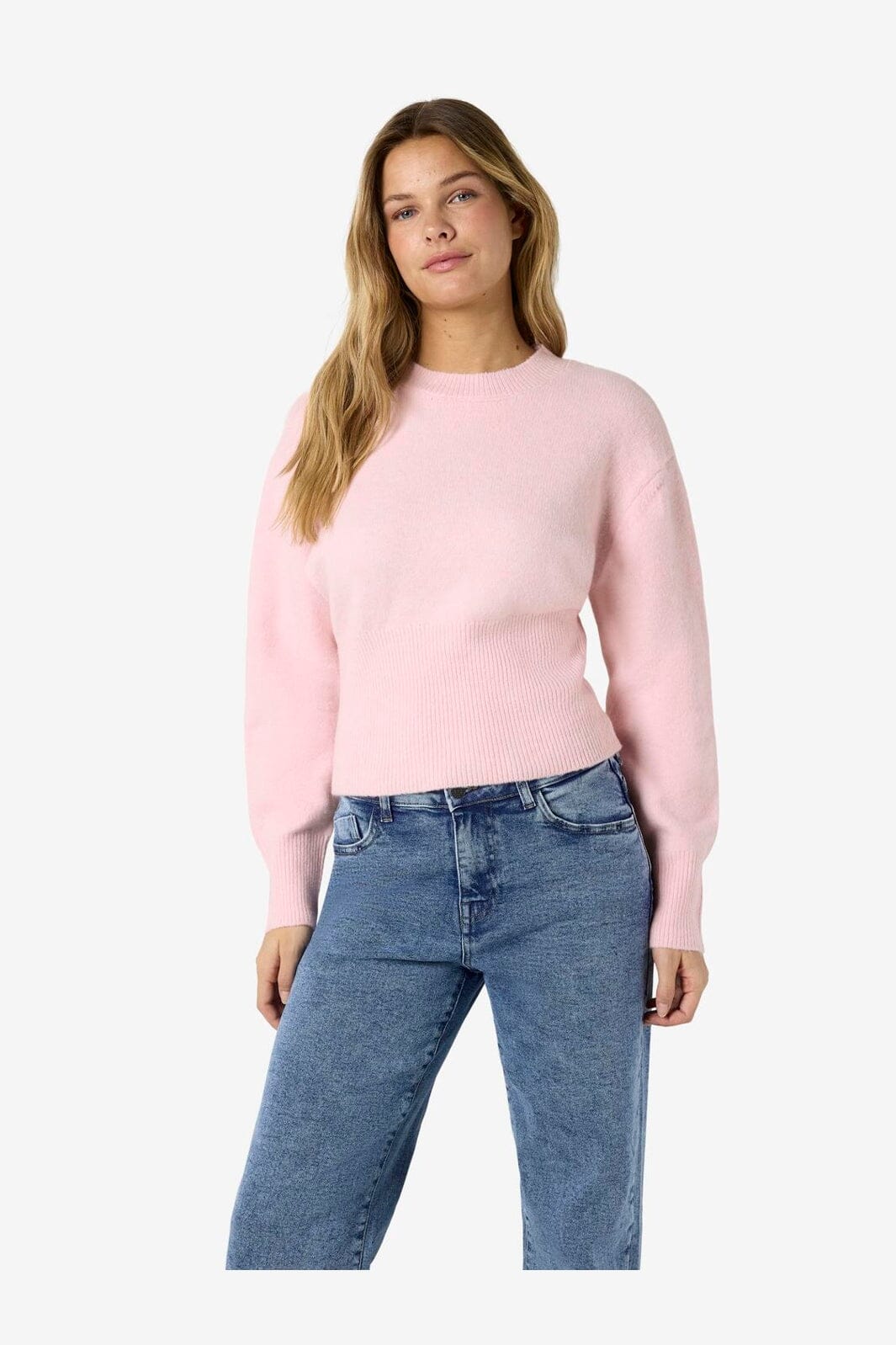 Noisy May - Nmsloan L/S O-Neck Knit - 5026364 Romance Rose