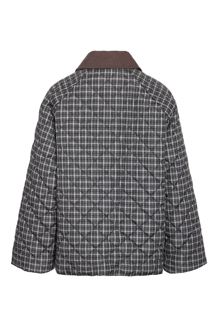 Noisy May - Nmvalley Quilted Jacket Dd Fwd - 4896959 Birch Obsidian