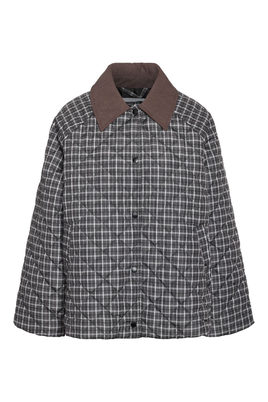 Noisy May - Nmvalley Quilted Jacket Dd Fwd - 4896959 Birch Obsidian