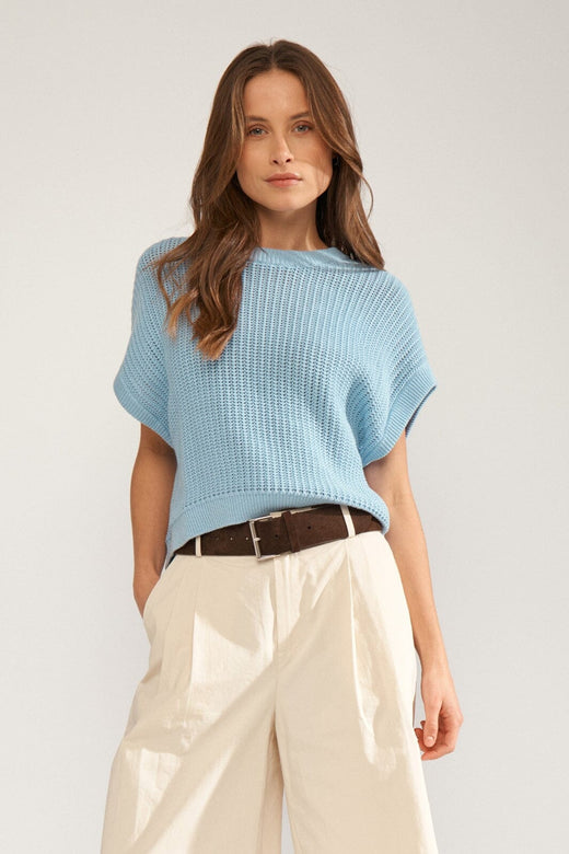 Nümph - Nusanni Pullover 706745 - Placid Blue Strikbluser 