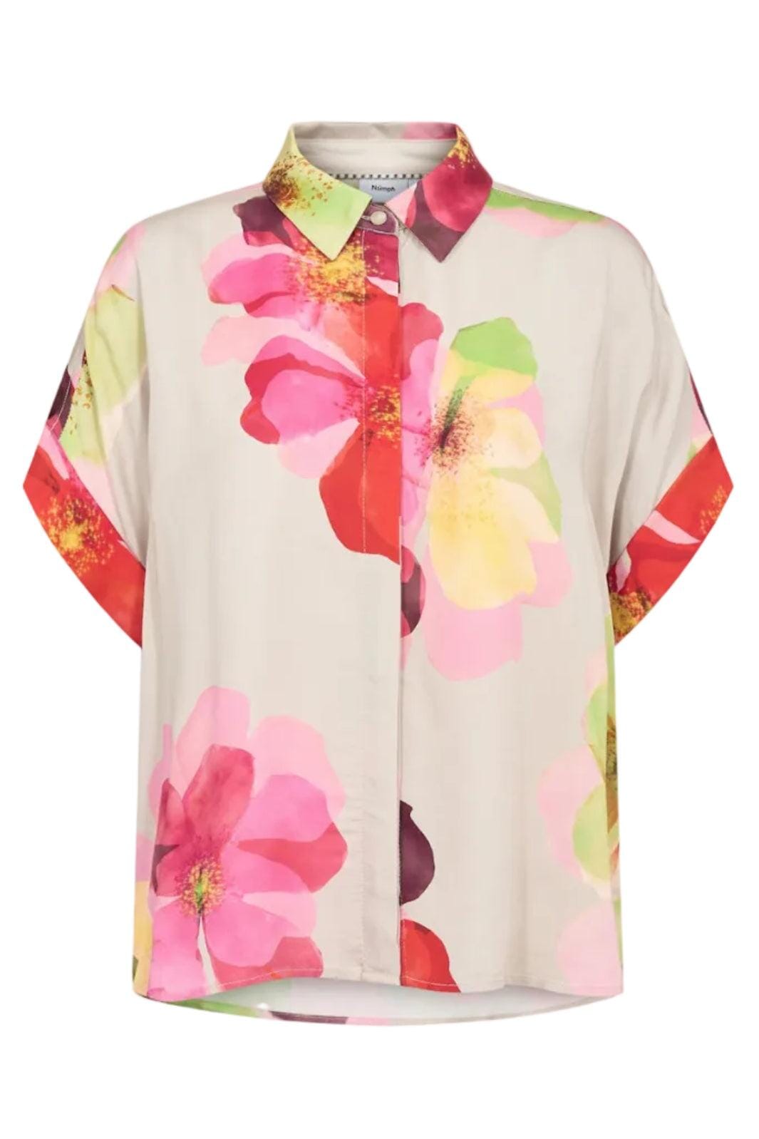 Nümph - Nutassy Ss Shirt 707189 - Gray Morn Skjorter 