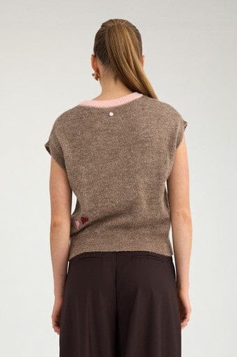 Nümph - Nuyppa Embroidery Vest 707510 - Taupe Gray Melange Veste 