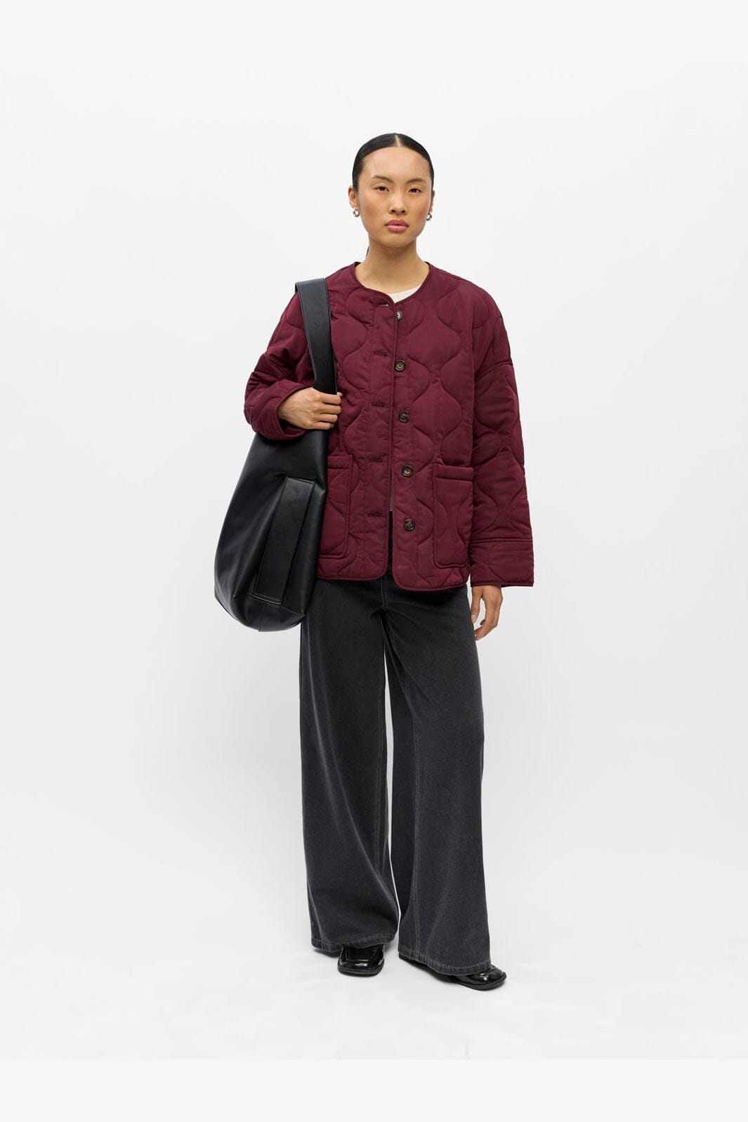 Object - Objallie Ls Lo Quilted Jacket - 5049337 Windsor Wine