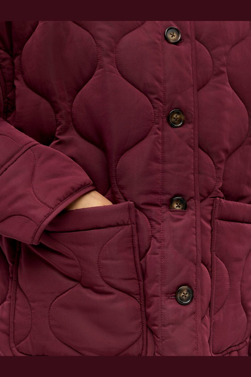 Object - Objallie Ls Lo Quilted Jacket - 5049337 Windsor Wine