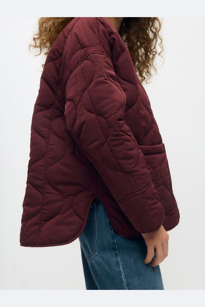 Object - Objallie Ls Lo Quilted Jacket - 5049337 Windsor Wine
